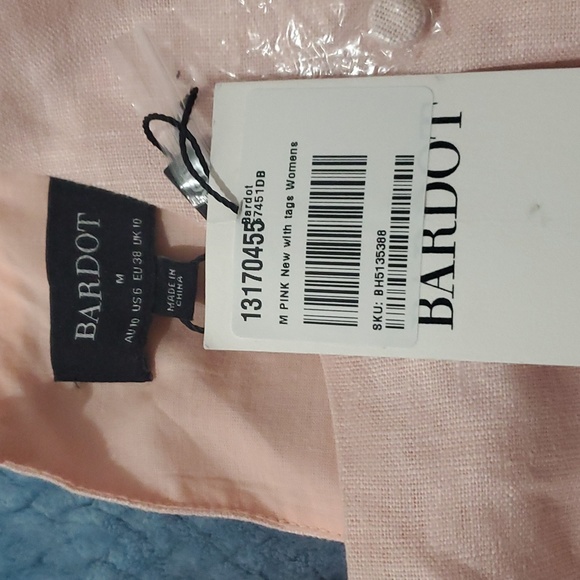 BARDOT LINEN SHORT MINI DRESS - Picture 5 of 5